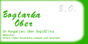 boglarka ober business card